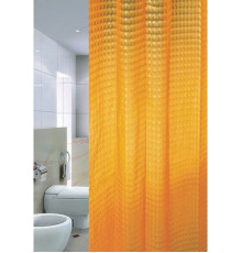 Шторка для ванной 3D(PVA) 180х180 БЕЗ колец оранжевая